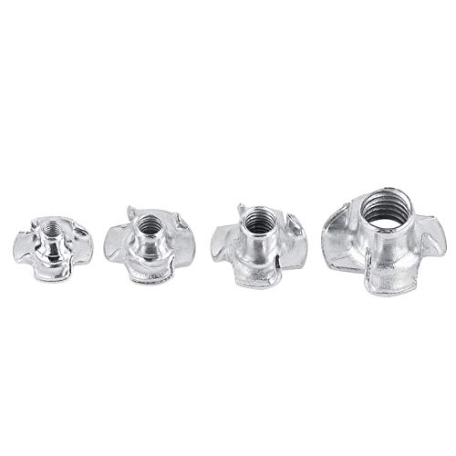 Tuerca en T Tuercas en T de cuatro puntas Tuercas de acero al carbono chapadas en zinc para muebles de carpintería M3 / M4 / M5 / M6 / M8 (M6-50pcs) Tuerca en T Tuercas en T de cuatro puntas Tuercas de acero al carbono chapadas en zinc para muebles de carpintería M3 / M4 / M5 / M6 / M8 (M6-50pcs)