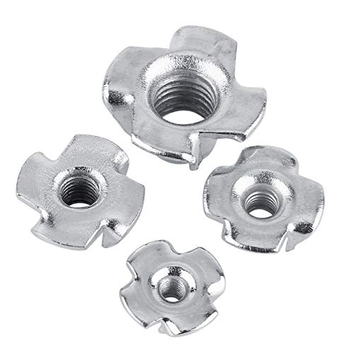 Tuerca en T Tuercas en T de cuatro puntas Tuercas de acero al carbono chapadas en zinc para muebles de carpintería M3 / M4 / M5 / M6 / M8 (M6-50pcs) Tuerca en T Tuercas en T de cuatro puntas Tuercas de acero al carbono chapadas en zinc para muebles de carpintería M3 / M4 / M5 / M6 / M8 (M6-50pcs)