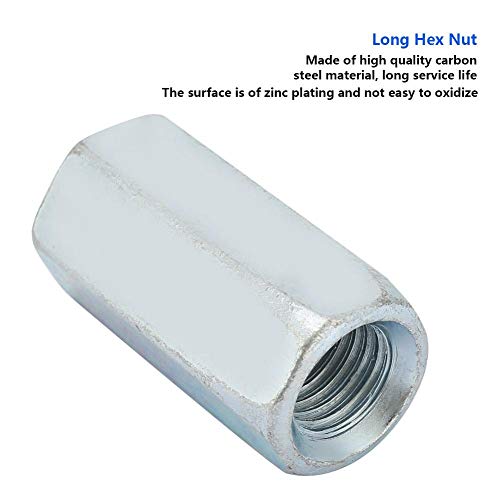 Tuerca larga de acero al carbono, acoplamiento de barra larga galvanizada Tuerca hexagonal alargada Tuerca de unión Tornillo roscado M20 * 60 * 30 Tuerca larga de acero al carbono, acoplamiento de barra larga galvanizada Tuerca hexagonal alargada Tuerca de unión Tornillo roscado M20 * 60 * 30