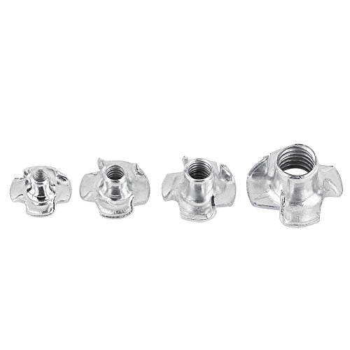 Tuercas de 4 Dientes Tuecas con 4 Garras de Acero al Carbono Tuercas de T Prisionera para Carpintera M3 / M4 / M5 / M6 / M8(M8£30 pcs) Tuercas de 4 Dientes Tuecas con 4 Garras de Acero al Carbono Tuercas de T Prisionera para Carpintera M3 / M4 / M5 / M6 / M8(M8£30 pcs)
