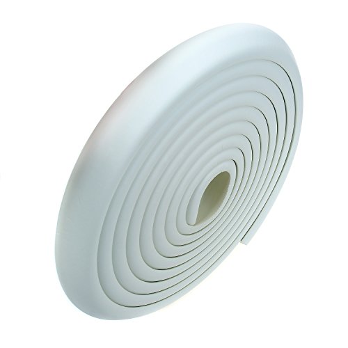 TUKA 5 Metros Protector Borde Anti-Golpe, Espuma Forma de L para Mesa Borde, Anticolisión Tira Seguridad Bebés y Niños, Suave Protectores para Bordes, Extra DENSOS. Off Blanco, TKD7000 Off White