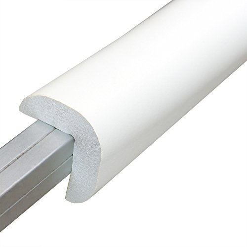 TUKA 5 Metros Protector Borde Anti-Golpe, Espuma Forma de L para Mesa Borde, Anticolisión Tira Seguridad Bebés y Niños, Suave Protectores para Bordes, Extra DENSOS. Off Blanco, TKD7000 Off White