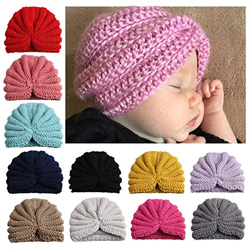 Tukistore Sombrero Hecho Punto del bebé del niño del Estiramiento elástico Turbante Gorra Suave del Sombrero de Bohemia Headwrap Cintas para bebés recién Nacidos niñas