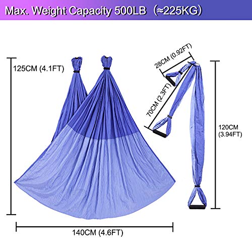 Tumax Columpio de Yoga Aéreo, Hamaca Yoga Antigravedad Carga de 225 kg, Juego de Hamaca de Yoga con Todos los Accesorios, Columpio Trapecio Set Púrpura, Fitness Yoga Hamaca Yoga Swing Set Tumax Columpio de Yoga Aéreo, Hamaca Yoga Antigravedad Carga de 225 kg, Juego de Hamaca de Yoga con Todos los Accesorios, Columpio Trapecio Set Púrpura, Fitness Yoga Hamaca Yoga Swing Set