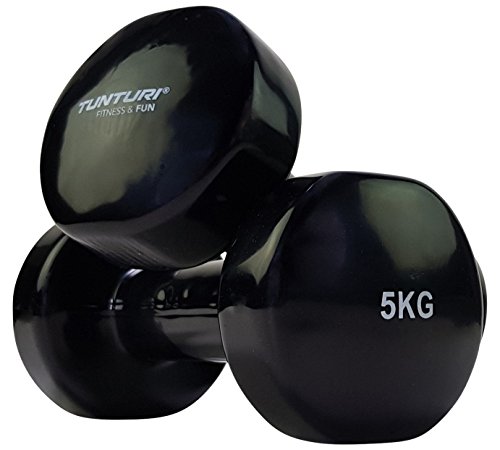 Tunturi 14TUSCL117 Mancuernas, Unisex Adulto, Negro/Gris, 2 kg Tunturi 14TUSCL117 Mancuernas, Unisex Adulto, Negro/Gris, 2 kg