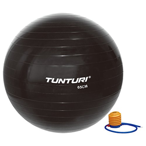 Tunturi-Fitness 14Tusfu169 Balón Suizo, Unisex Adulto, Negro, 65 cm