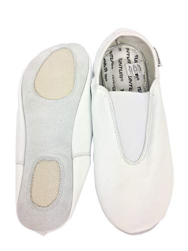 Tunturi Turn Shoes Zapatillas Gimnasia Rítmica Suela Blanca Talla 30, Unisex Adulto, White, 1