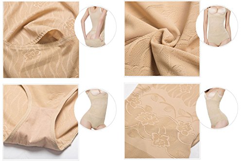 Tuopuda Body Faja Reductora Mujer Abdomen con Gancho,cómodo y Ligero Corsé Faja para presumir de Buena Figura sin Costuras (XL (Waist 23.8-28.9 Inch), Beige)