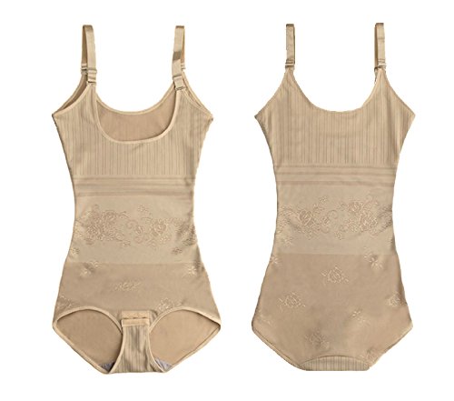 Tuopuda Body Faja Reductora Mujer Abdomen con Gancho,cómodo y Ligero Corsé Faja para presumir de Buena Figura sin Costuras (XXL(Waist 24.6-29.6 Inch), Beige)