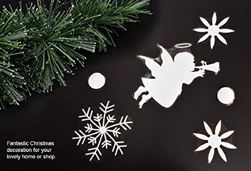 Tuopuda® Copos de Nieve y Pelota Decoración Navidad Pegatina Calcomanía de Ventana Vidrio Pared Puerta Vinilos Decorativos Autoadhesivo para Escaparate Tienda Hogar Moderno (copo de nieve)