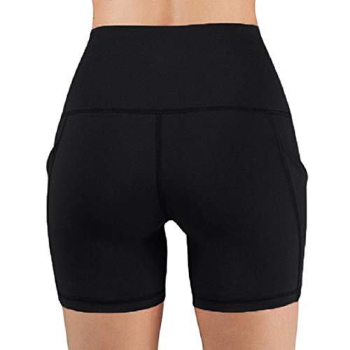 Tuopuda Cortas Leggins Mujer Pantalones Deportivas Cintura Alta Pantalones con Bolsillo del teléfono para Running Training Fitness Yoga y Pilates