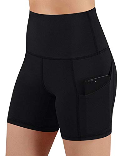 Tuopuda Cortas Leggins Mujer Pantalones Deportivas Cintura Alta Pantalones con Bolsillo del teléfono para Running Training Fitness Yoga y Pilates