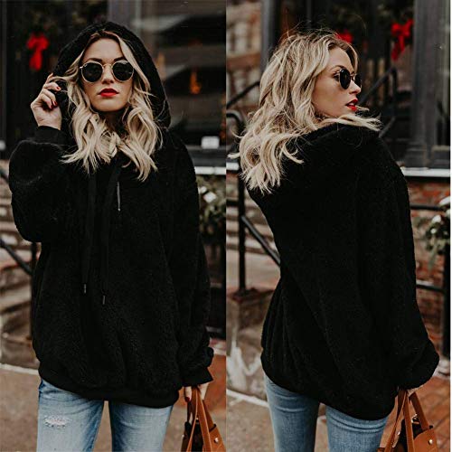 Tuopuda Mujer Sudadera con Capucha Suelta Tallas Grandes Invierno Manga Larga Pullover Deportivo Cremallera Chaqueta Hoodies Suéter Abrigo con Bolsillos 2019 El Nuevo Tuopuda Mujer Sudadera con Capucha Suelta Tallas Grandes Invierno Manga Larga Pullover Deportivo Cremallera Chaqueta Hoodies Suéter Abrigo con Bolsillos 2019 El Nuevo