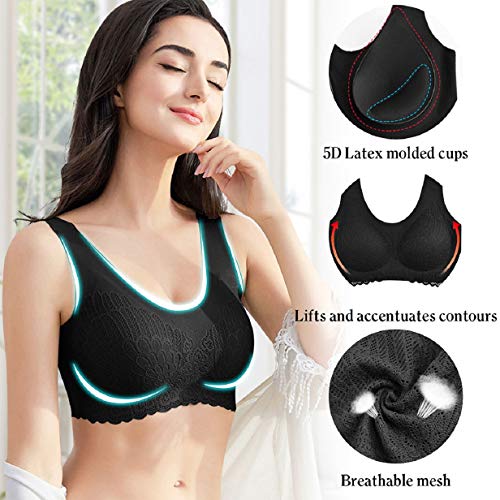Tuopuda Sujetador Deportivo para Mujer Sujetador de Contorno 5D Sujetadores para Dormir de Talla Grande Cómodos Suave y Almohadillas Extraíbles Yoga Sujetador de Encaje Sujetador Deporte sin Costuras Tuopuda Sujetador Deportivo para Mujer Sujetador de Contorno 5D Sujetadores para Dormir de Talla Grande Cómodos Suave y Almohadillas Extraíbles Yoga Sujetador de Encaje Sujetador Deporte sin Costuras