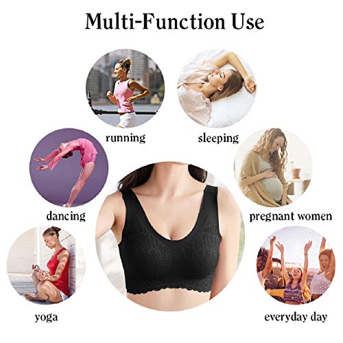 Tuopuda Sujetador Deportivo para Mujer Sujetador de Contorno 5D Sujetadores para Dormir de Talla Grande Cómodos Suave y Almohadillas Extraíbles Yoga Sujetador de Encaje Sujetador Deporte sin Costuras Tuopuda Sujetador Deportivo para Mujer Sujetador de Contorno 5D Sujetadores para Dormir de Talla Grande Cómodos Suave y Almohadillas Extraíbles Yoga Sujetador de Encaje Sujetador Deporte sin Costuras
