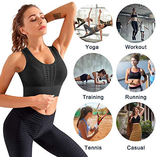 Tuopuda Sujetador Deportivo Tops de Yoga Bra Deportivo Alto Impacto Cómodo Sujetador Yoga Mujer sin Costuras Sujetador Deportivo Mujer con Almohadillas Extraíbles Crop Top para Gimnasio Bailar Tuopuda Sujetador Deportivo Tops de Yoga Bra Deportivo Alto Impacto Cómodo Sujetador Yoga Mujer sin Costuras Sujetador Deportivo Mujer con Almohadillas Extraíbles Crop Top para Gimnasio Bailar