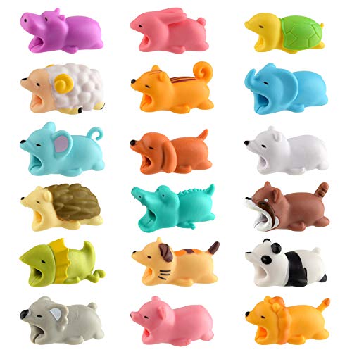 Tuparka 18 Pcs Protector de Cable de Cargador, USB Protector Compatible con iPhone Android, para Todos los Móviles Tuparka 18 Pcs Protector de Cable de Cargador, USB Protector Compatible con iPhone Android, para Todos los Móviles