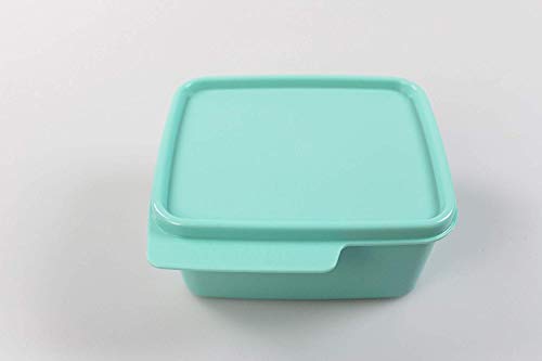 Tupper Tupperware - Fiambrera, color turquesa y verde menta para llevar en la esquina, para niños y niñas, para la guardería, la escuela, a prueba de fugas