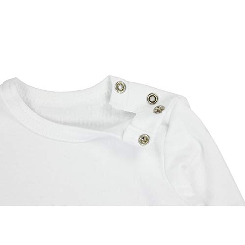 TupTam Camiseta Manga Larga para Bebé Niño, Pack de 5, Blanco, 92