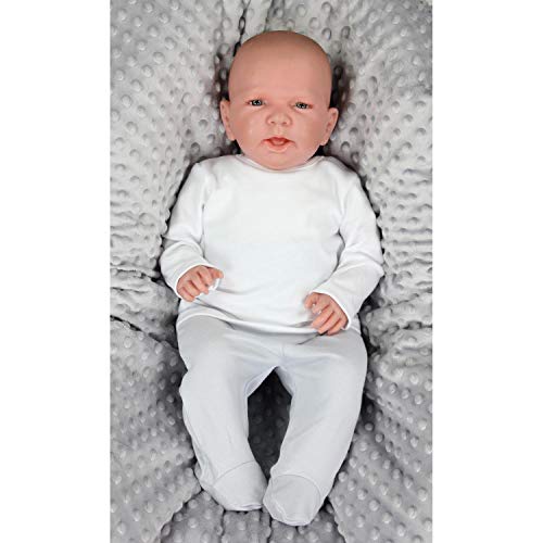 TupTam Camiseta Manga Larga para Bebé Niño, Pack de 5, Blanco, 98 TupTam Camiseta Manga Larga para Bebé Niño, Pack de 5, Blanco, 98
