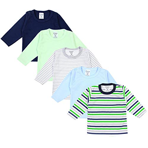 TupTam Camiseta Manga Larga para Bebé Niño, Pack de 5, Multicolor, 104