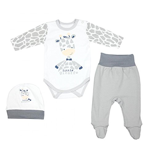 TupTam Conjunto de Ropa Bebés Body y Pantalones y Gorra, Jirafa, 56 TupTam Conjunto de Ropa Bebés Body y Pantalones y Gorra, Jirafa, 56