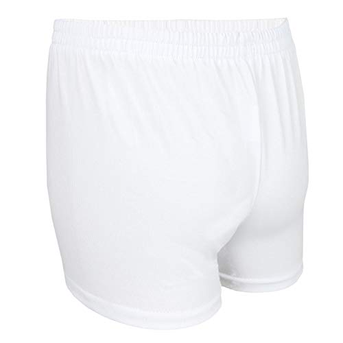 TupTam Pantalones Cortos para Niña Shorts Deportivos, Blanco, 134