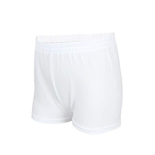 TupTam Pantalones Cortos para Niña Shorts Deportivos, Blanco, 152
