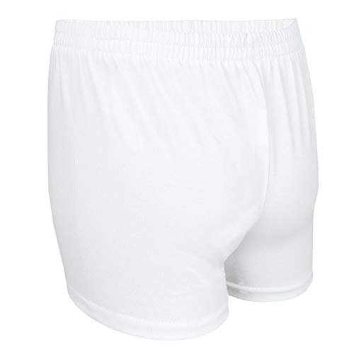 TupTam Pantalones Cortos para Niña Shorts Deportivos, Blanco, 152