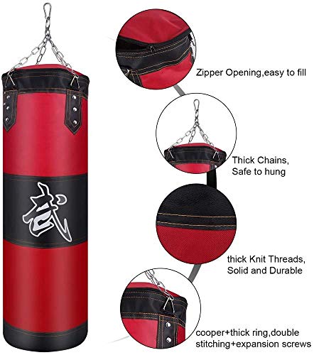 turkeybaby Conjunto De Saco De Boxeo, Saco De Boxeo para Entrenamiento De Boxeo, 8 Piezas/Set Fitness Training MMA Saco De Boxeo Sport Kick Hanging Sandbag 3#