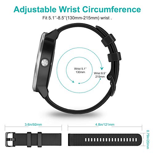 TUSITA Liberación Rápida Correa 20mm Para Polar Ignite,Garmin Approach S40,Forerunner 245 645,Venu,Vivoactive 3 Music,Vivomove 3 HR Luxe Style - Banda de silicona - Accesorios para relojes inteligente TUSITA Liberación Rápida Correa 20mm Para Polar Ignite,Garmin Approach S40,Forerunner 245 645,Venu,Vivoactive 3 Music,Vivomove 3 HR Luxe Style - Banda de silicona - Accesorios para relojes inteligente