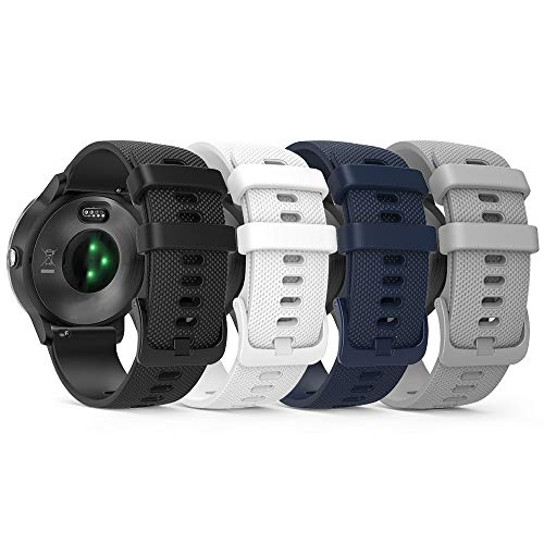 TUSITA Liberación Rápida Correa 20mm Para Polar Ignite,Garmin Approach S40,Forerunner 245 645,Venu,Vivoactive 3 Music,Vivomove 3 HR Luxe Style - Banda de silicona - Accesorios para relojes inteligente