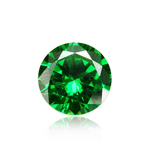 TuToy 8Mm 3.15Ct Natural Mined Green Emerald Round Cut Vvs Loose Gemstone Jewelry Decorations