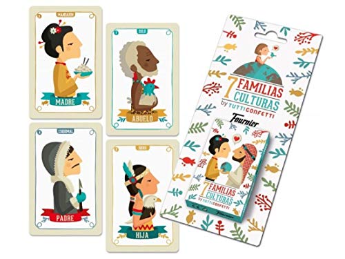 Tutti Confetti- Familias de 7 Países Baraja de Cartas Educativa Infantil (Naipes Heraclio Fournier 1034797)