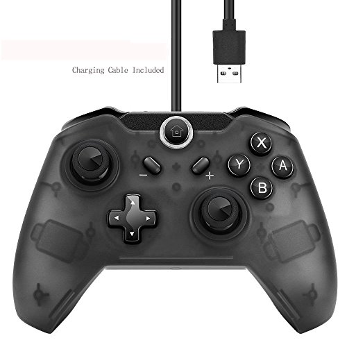 TUTUO Nintendo Switch Controlador Mando Inalámbrico Gamepad Bluetooth Controller Joypad Video Guego Joystick para Nintendo Switch Pro -Negro