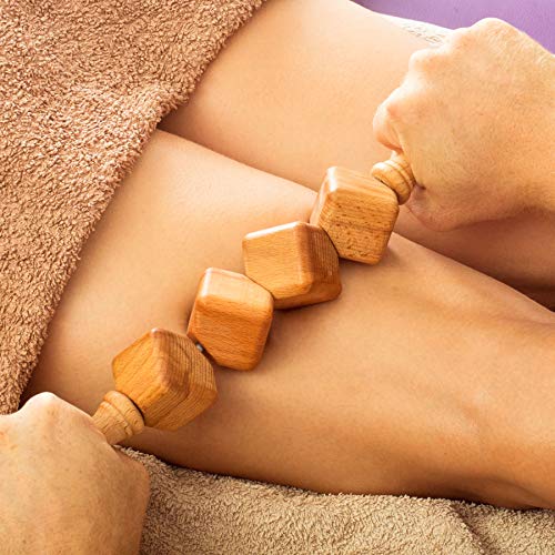 Tuuli Accessories Anti Celulitis Masajeador Rodillo con Cubos Aparato Anticelulítico para Masaje del Cuerpo Maderoterapia Madera 40 cm Tuuli Accessories Anti Celulitis Masajeador Rodillo con Cubos Aparato Anticelulítico para Masaje del Cuerpo Maderoterapia Madera 40 cm