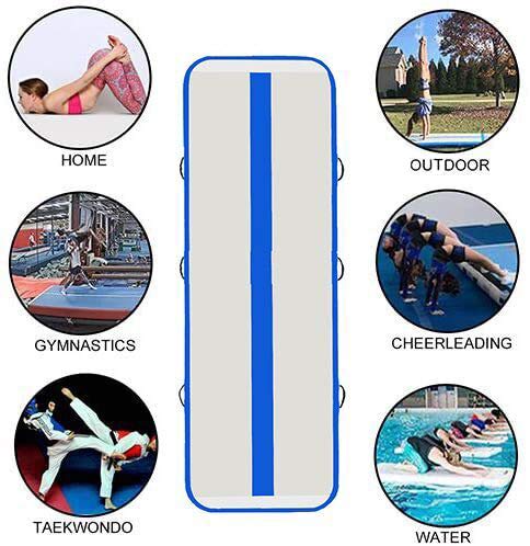 Tuxedo sailor Colchoneta hinchable de gimnasia de 3 m, 4 m, 5 m, 6 m, 10 cm y 15 cm, con bomba de aire eléctrica, para animadoras, gimnasio, playa, gimnasio o uso Tuxedo sailor Colchoneta hinchable de gimnasia de 3 m, 4 m, 5 m, 6 m, 10 cm y 15 cm, con bomba de aire eléctrica, para animadoras, gimnasio, playa, gimnasio o uso