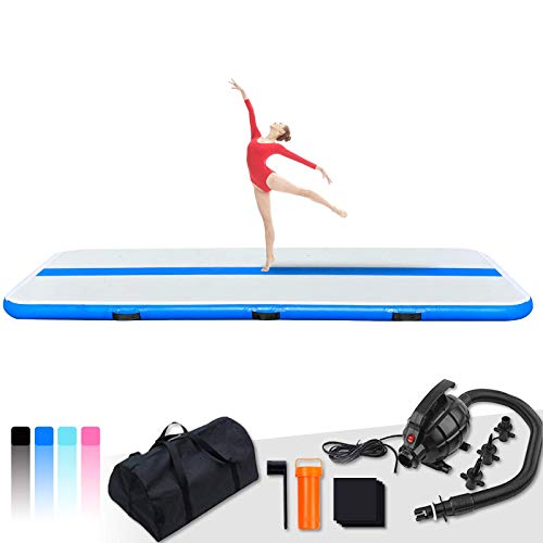 Tuxedo sailor Colchoneta hinchable de gimnasia de 3 m, 4 m, 5 m, 6 m, 10 cm y 15 cm, con bomba de aire eléctrica, para animadoras, gimnasio, playa, gimnasio o uso Tuxedo sailor Colchoneta hinchable de gimnasia de 3 m, 4 m, 5 m, 6 m, 10 cm y 15 cm, con bomba de aire eléctrica, para animadoras, gimnasio, playa, gimnasio o uso