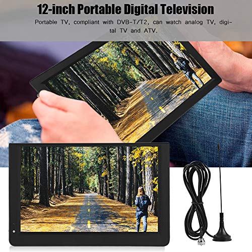 TV Digital, 1080P Mini televisor portátil de 12 Pulgadas 16: 9LED Reproductor de TV Digital DVB-T/T2 de Mano para el avión del automóvil doméstico TV Digital, 1080P Mini televisor portátil de 12 Pulgadas 16: 9LED Reproductor de TV Digital DVB-T/T2 de Mano para el avión del automóvil doméstico