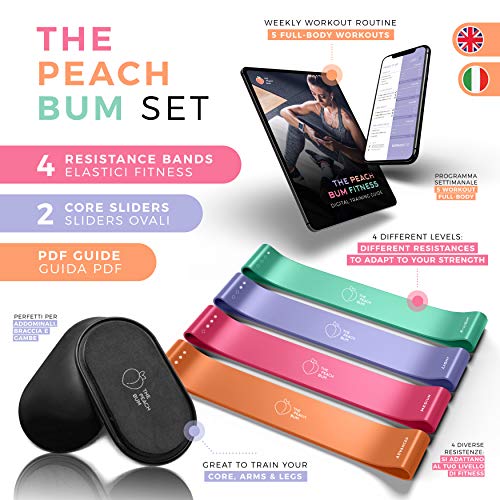 Twiclo Set Bandas Elásticas Fitness Mujer Glúteos y Piernas + Discos Entrenamiento - Pack 4 Cintas de Resistencia para Deporte en Casa + 2 Sliders para Rutina de Suelo + Manual Ejercicio Inglés Twiclo Set Bandas Elásticas Fitness Mujer Glúteos y Piernas + Discos Entrenamiento - Pack 4 Cintas de Resistencia para Deporte en Casa + 2 Sliders para Rutina de Suelo + Manual Ejercicio Inglés