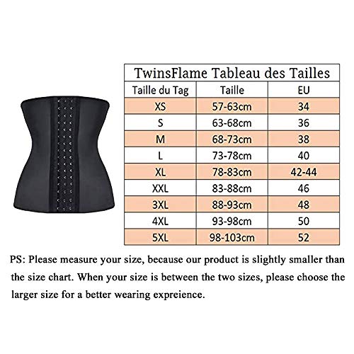 TWINS FLAME Mujer Fajas Reductoras de Cinturón Formación para Cincher Underbust Bustiers Corsé