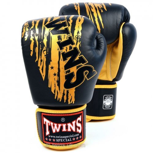 Twins Special Black & Gold Claw Boxing Gloves 10oz