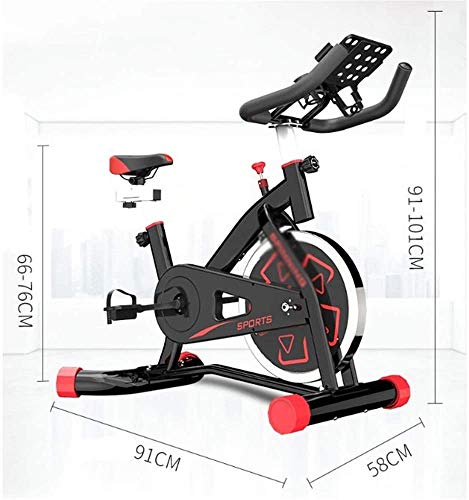 TXOZ Bicicleta estacionaria de transmisión del cinturón Cubierta Ciclo de la Bici con el Volante y Tranquilo Impulso del Sensor/Monitor LCD for el hogar Cardio Entrenamiento de la Gimnasia