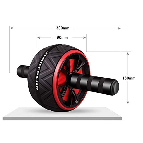 TXYFYP Ejercitador Abdominal De Doble Rueda, Rodillo Abdominal Ejercicio Fitness Rueda Abdominal MúSculo NúCleo Entrenamiento MáQuina De Prensa De Doble Rueda Rodillo Abdominal