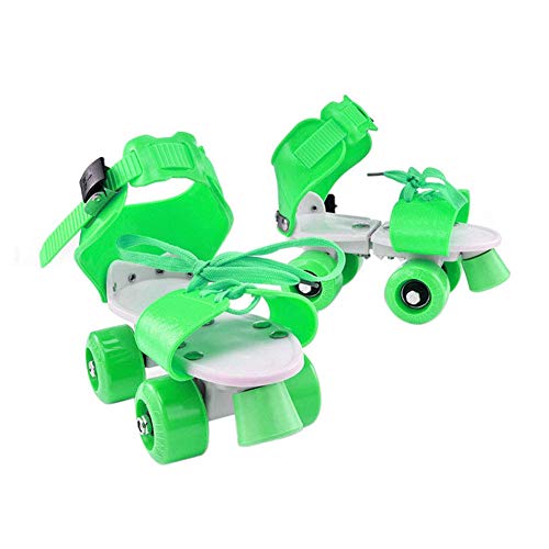 TXYFYP NIÑOS Patines, Ajustable Velocidad Patines Quad Zapatos, Portátil Cuatro Rueda Antideslizante Zapatillas Skate, Navidad Regalo de Cumpleaños para Niña y Niño - Verde, Free Size TXYFYP NIÑOS Patines, Ajustable Velocidad Patines Quad Zapatos, Portátil Cuatro Rueda Antideslizante Zapatillas Skate, Navidad Regalo de Cumpleaños para Niña y Niño - Verde, Free Size