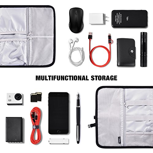 TYCKA Electrónico Organizador de Cables Accesorios Bolsa para Cables Estuche Cables, para Cargador, Banco de energía, Tarjeta de Memoria, Gris Oscuro TYCKA Electrónico Organizador de Cables Accesorios Bolsa para Cables Estuche Cables, para Cargador, Banco de energía, Tarjeta de Memoria, Gris Oscuro