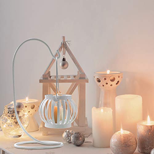 Tyelany Candelero, Candelabros Decorativos de Velas, 1 Juego de Candelabro Linterna, con una Taza de Vidrio, para Bodas, Hogar, Oficina, Decoración de Mesa, Fiesta, Regalo de Cumpleaños (Blanco) Tyelany Candelero, Candelabros Decorativos de Velas, 1 Juego de Candelabro Linterna, con una Taza de Vidrio, para Bodas, Hogar, Oficina, Decoración de Mesa, Fiesta, Regalo de Cumpleaños (Blanco)