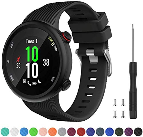 Tyogeephy Compatible con Forerunner 45S Correa de Reloj, Correa de Reloj de Repuesto Deportivo de Silicona Suave, Fitness Correa Pulsera para Forerunner 45S Smartwatch Tyogeephy Compatible con Forerunner 45S Correa de Reloj, Correa de Reloj de Repuesto Deportivo de Silicona Suave, Fitness Correa Pulsera para Forerunner 45S Smartwatch