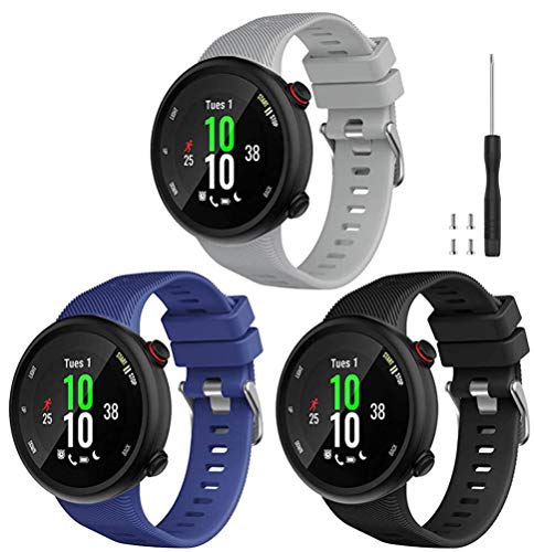 Tyogeephy Compatible con Forerunner 45S Correa de Reloj, Correa de Reloj de Repuesto Deportivo de Silicona Suave, Fitness Correa Pulsera para Forerunner 45S Smartwatch