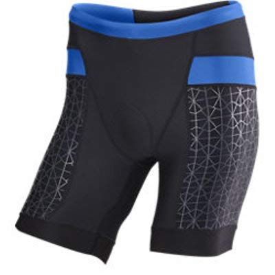 TYR Men's 7" Competitor Tri Short (Blue/Black, X-Large)